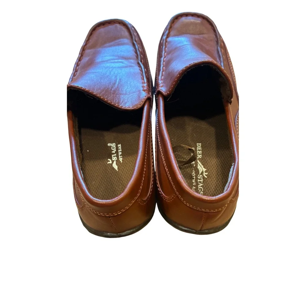 Deer Stags Booster Driving Moc Slip-On Shoes In Brown Size 3M